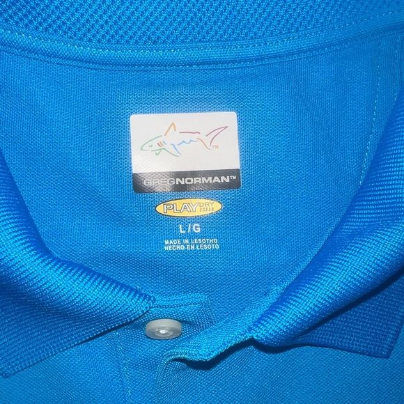 Greg Norman Men's Blue Polo Shirt size Large - Picture 3 of 5